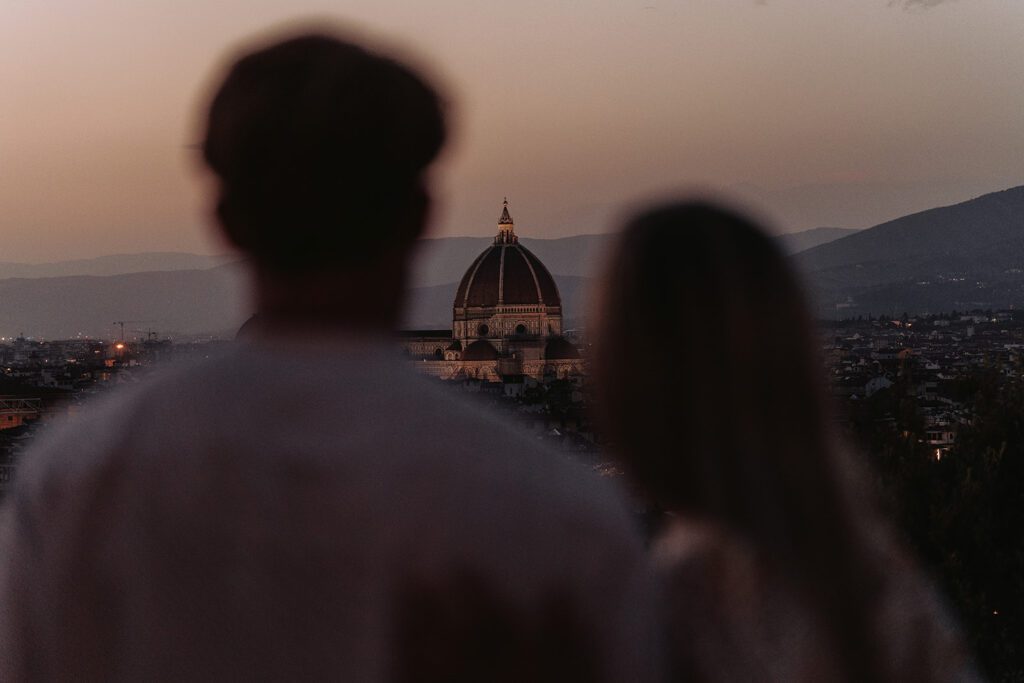couple enjoying view of Florence