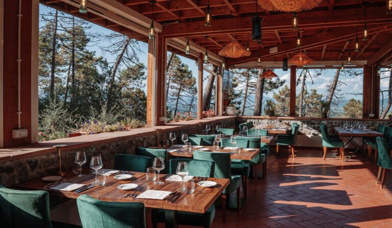 terrace Villa Cesi Resort & Spa dining with a view